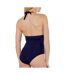 Maillot de bain 1 pièces marine femme tommy hilfiger halter - l-2
