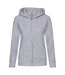Fruit Of The Loom Ladies Lady-Fit Hooded Sweatshirt Jacket (Heather Grey) - UTBC1372