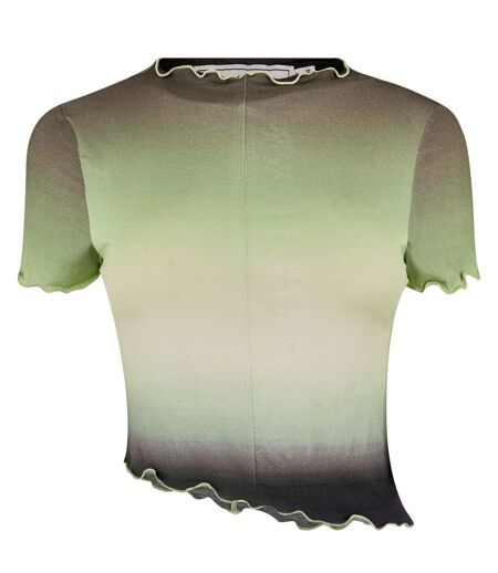 Womens/ladies Ombre Asymmetric Top Green Jack Wills