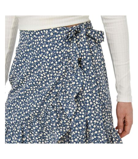 Jupe marine à fleurs femme only olivia - s