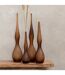 Lot de 3 Vases en Verre Yoko 64cm Marron-3