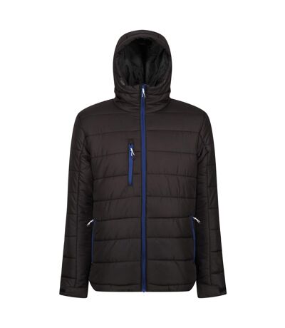 Regatta Mens Navigate Thermal Padded Jacket (Black/New Royal) - UTRG9401