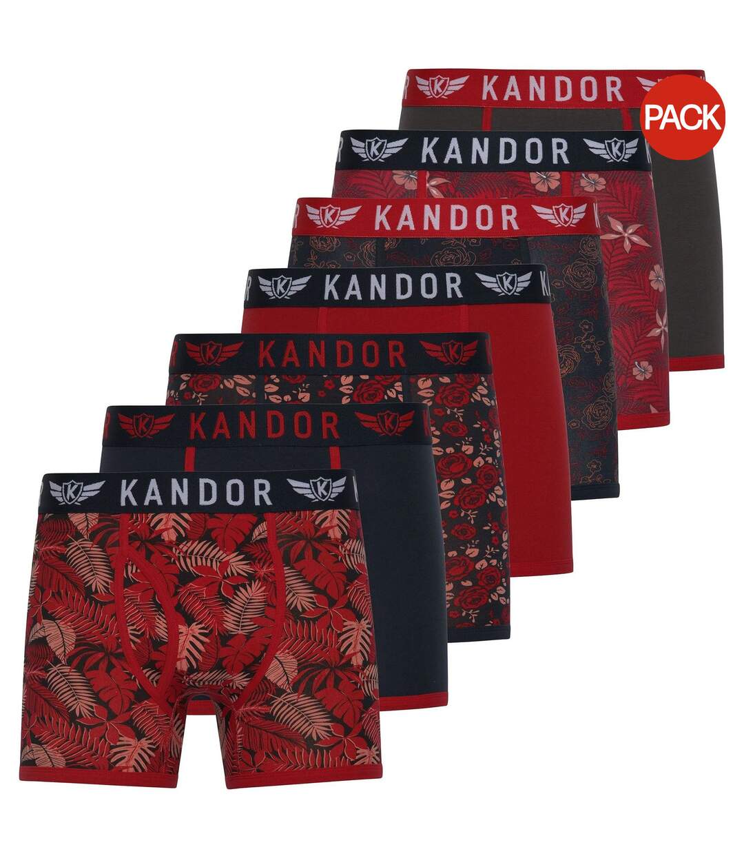 Boxers florid homme rouge Kandor-1