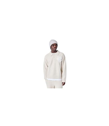 Mens Fluffy Relaxed Fit Top Beige Couture