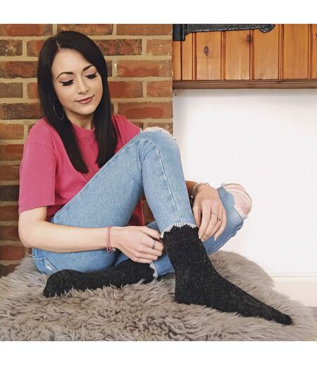 Ladies Warm Alpaca Wool Blend Boot Socks