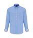 Mens cotton rich oxford stripe shirt light blue Premier