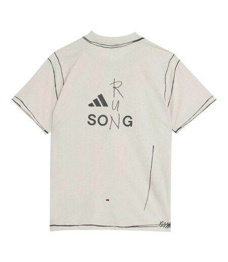 Mens Doodle Logo Loose Fit T-shirt Ivory Adidas