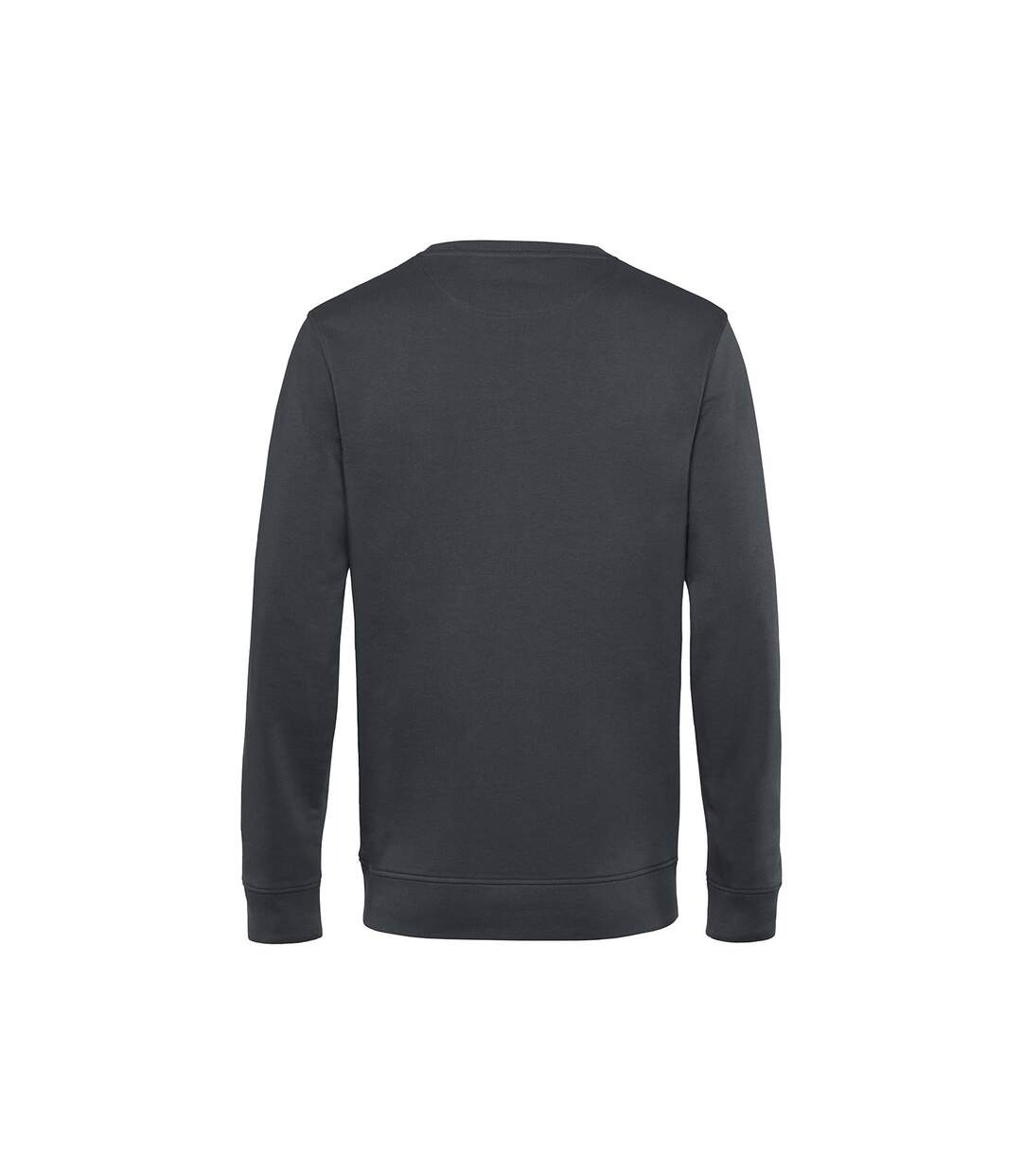 Mens Organic Crew Neck Sweat Asphalt B&C-2