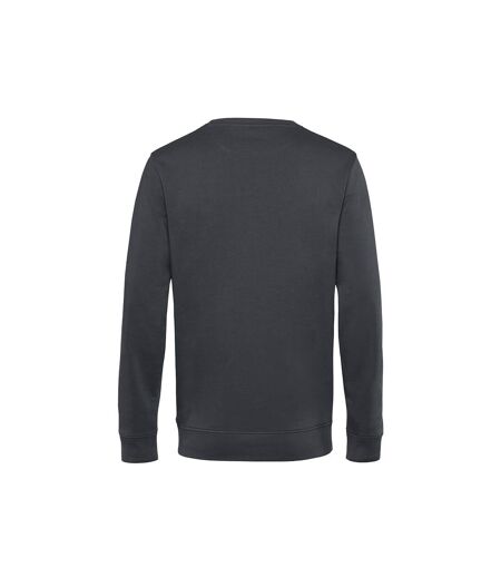 Mens Organic Crew Neck Sweat Asphalt B&C