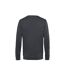 Mens Organic Crew Neck Sweat Asphalt B&C-2