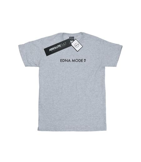 Disney Womens/Ladies The Incredibles Edna Mode Cotton Boyfriend T-Shirt (Gris sportif) - UTBI41846