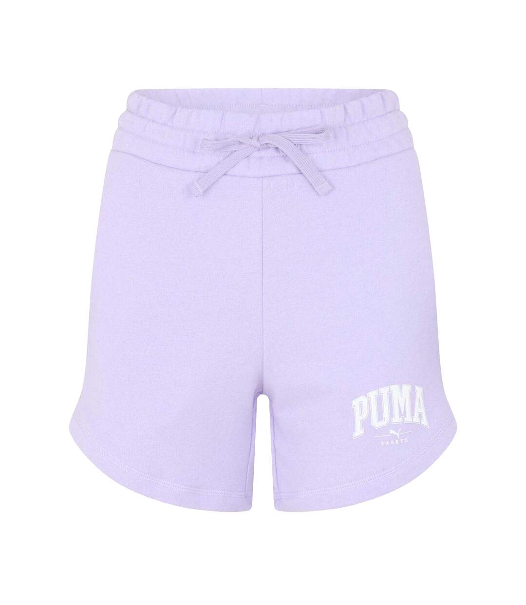 Womens/ladies Woven High Waist Workout Track Shorts Violet Puma-1