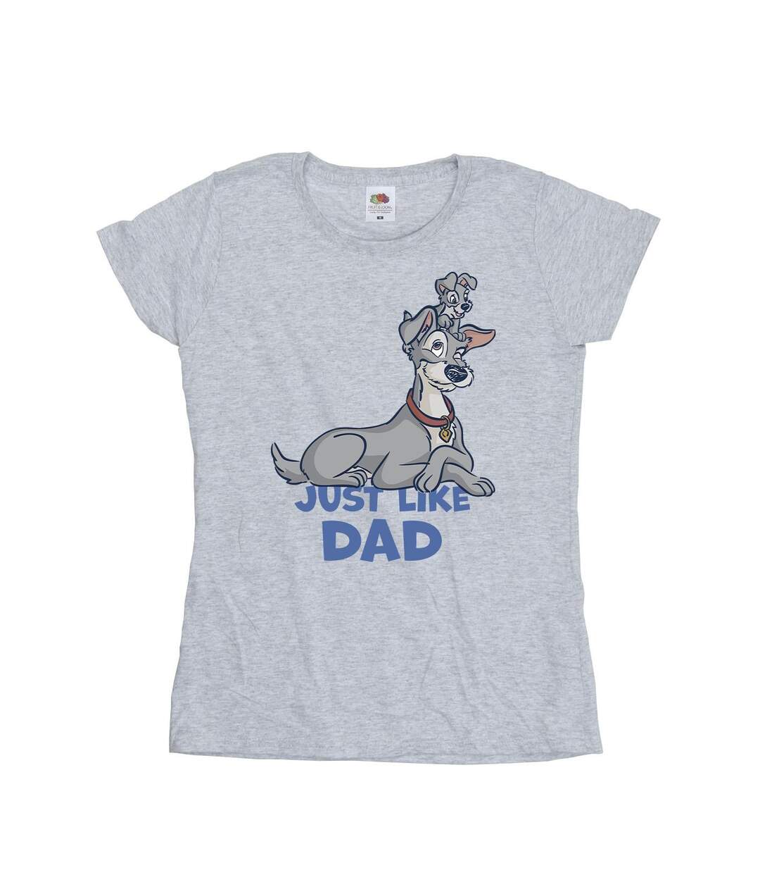 Disney Femme/Ladies Lady And The Tramp Just Like Dad - T-shirt en coton (Gris sportif) - UTBI26177-1