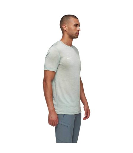 Mens Logo Wool T-shirt Silver Sage Mammut
