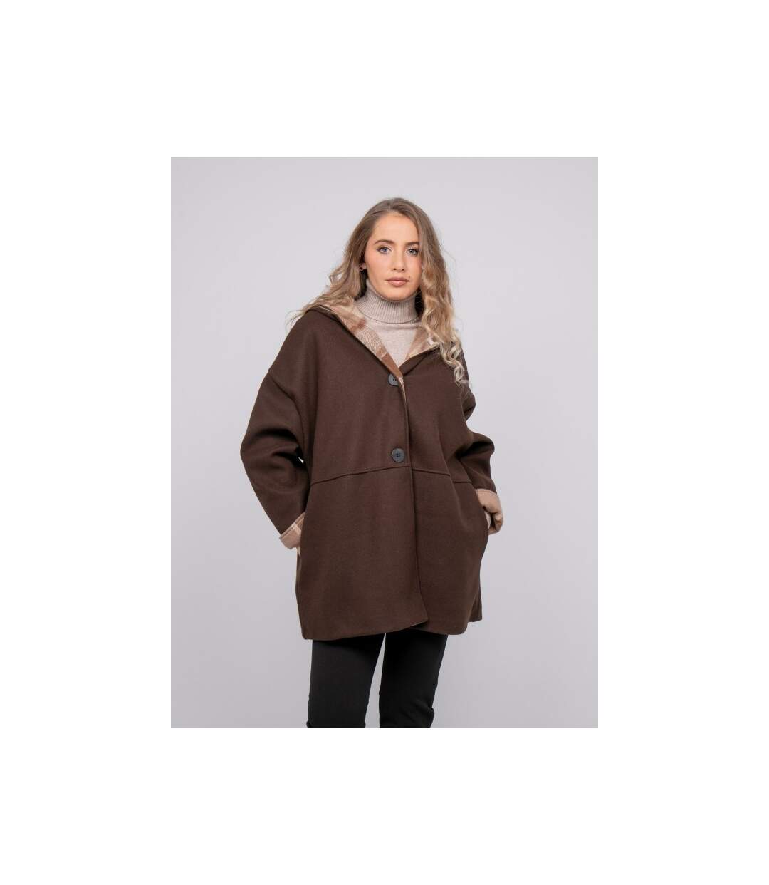 Manteau capuche doublure carreaux ULEZ - Dona X Lisa-1