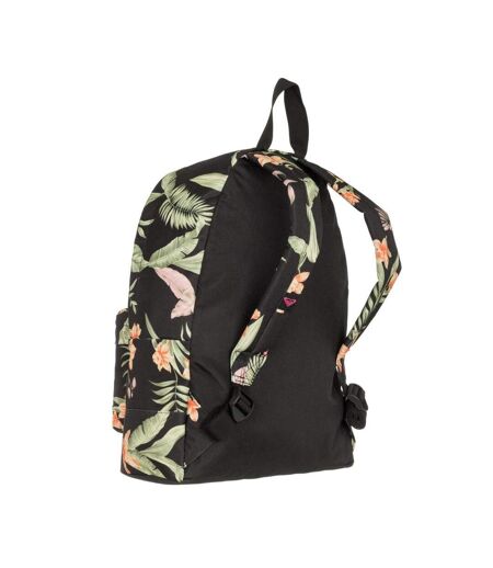 Sac à dos noir à fleurs femme roxy sugar baby - taille unique