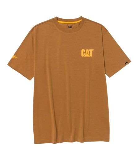 Mens Logo Back Print T-shirt Bronze Caterpillar
