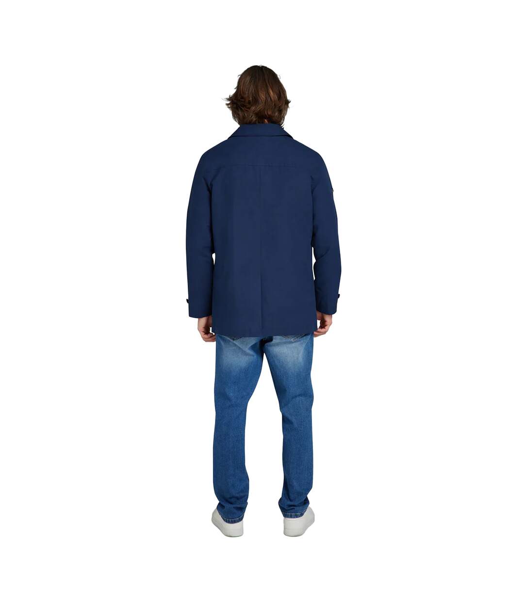 Caban à boutonnage simple homme bleu marine Raging Bull-2