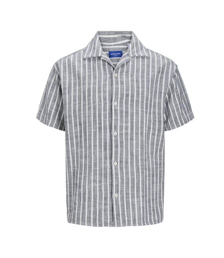 Chemisette rayures grises/blanches homme jack & jones cabana - l