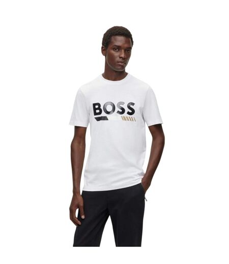 T-shirt Tiburt Homme Blanc Boss