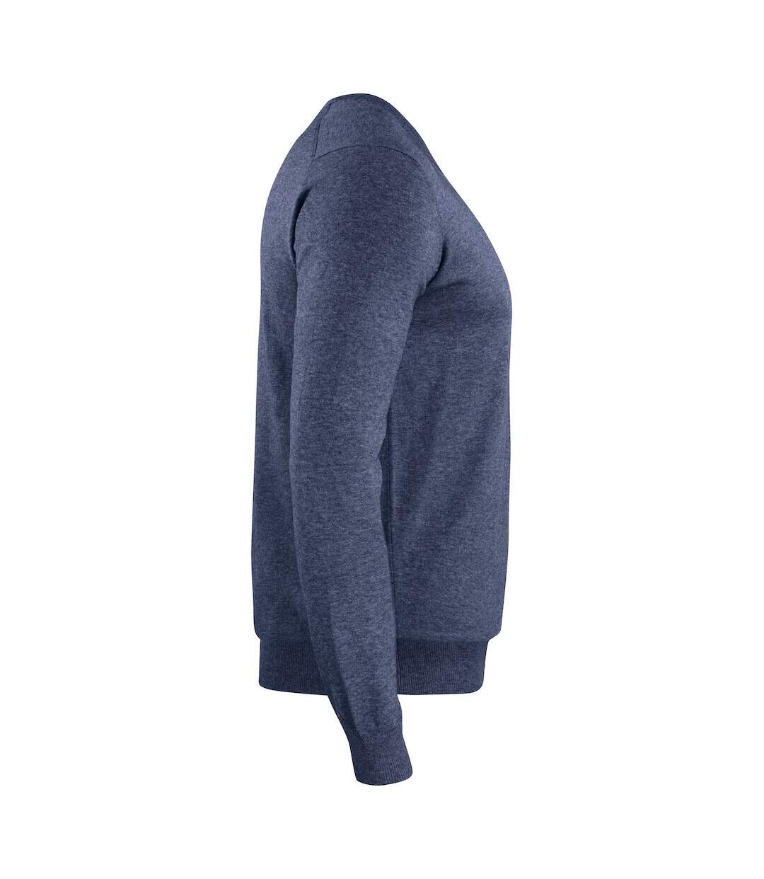 Mens Oakville V Neck Sweatshirt Navy Melange Cutter & Buck-4
