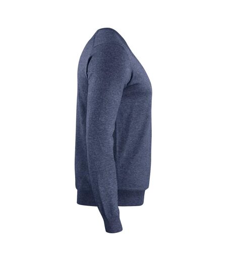 Mens Oakville V Neck Sweatshirt Navy Melange Cutter & Buck