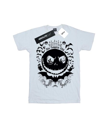 Disney Womens/Ladies Nightmare Before Christmas Jack The Pumpkin King Cotton Boyfriend T-Shirt (Blanc) - UTBI41500