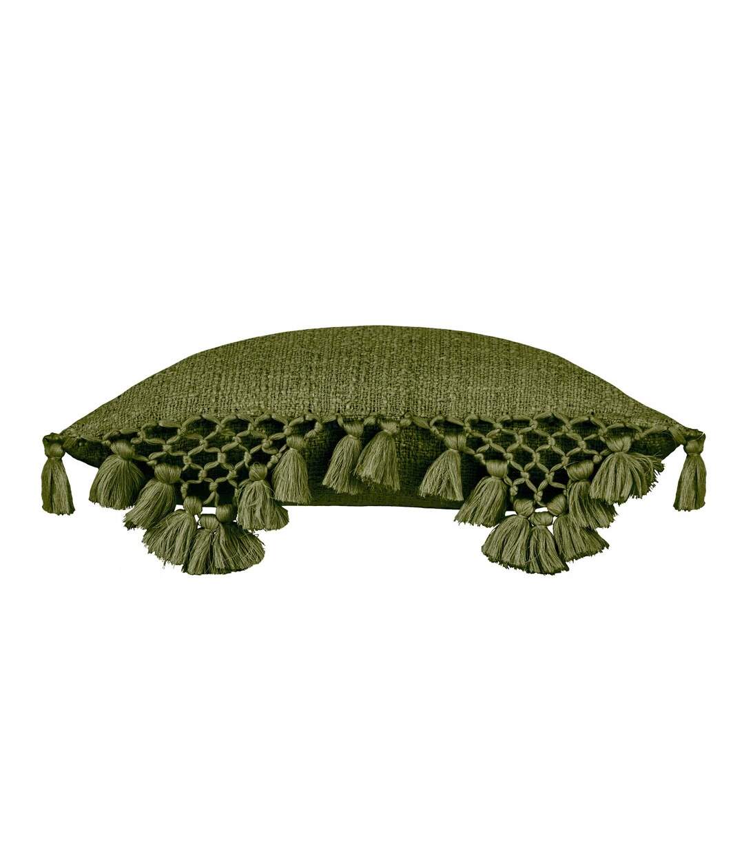 Anko tassel macramé cushion cover 45cm x 45cm khaki Yard