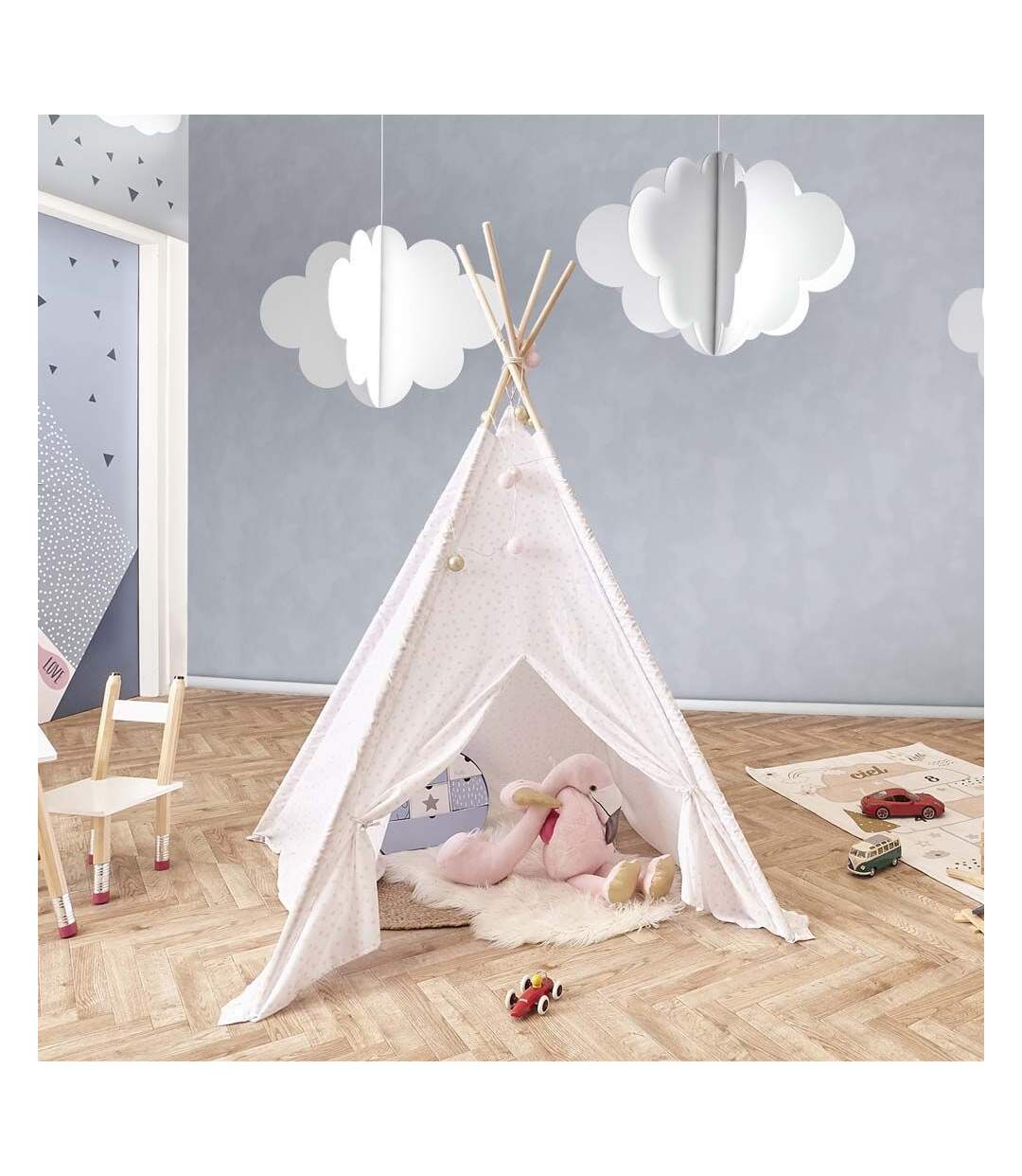 Tipi enfant en tissu 160 cm Little house-2