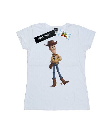 Disney Femme/Les femmes Toy Story 4 Sherrif Woody - T-shirt en coton (Blanc) - UTBI44320