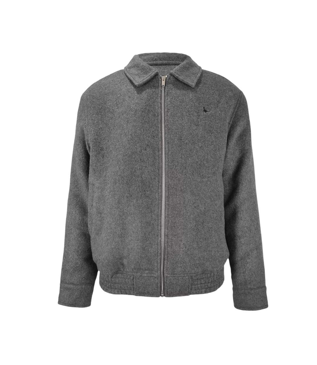 Mens York Wool Blend Bomber Jacket Grey Marl Jack Wills-3
