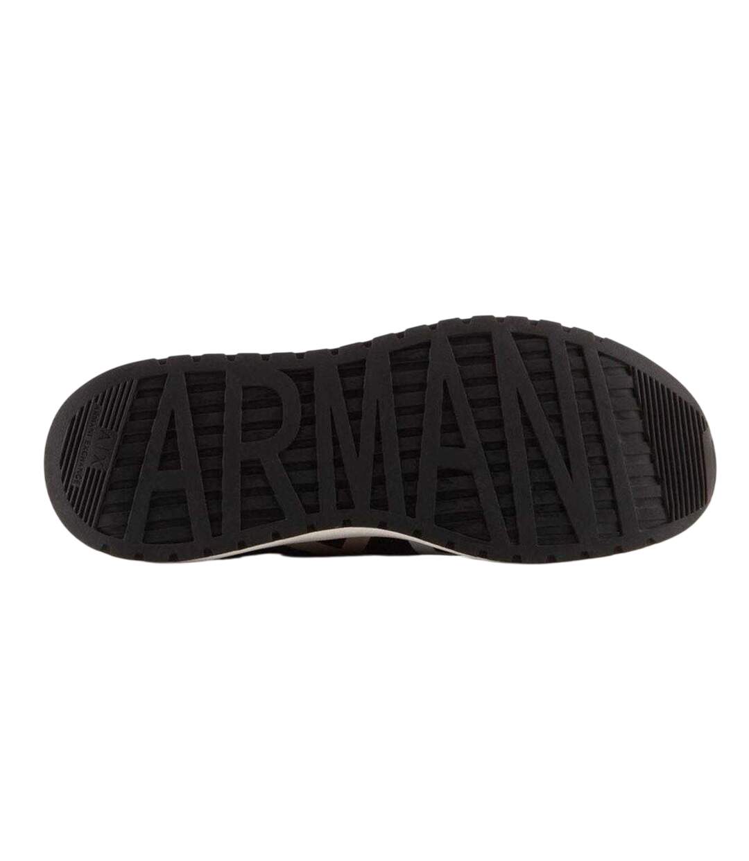 Mens Logo Trainers Black White Armani Exchange-3