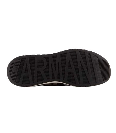 Mens Logo Trainers Black White Armani Exchange