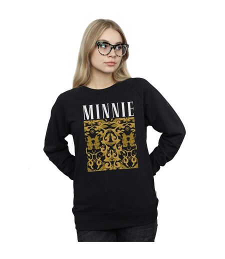 Disney Sweat-shirt à motif baroque Minnie Mouse Femme/Ladies (Noir) - UTBI27441