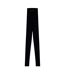 Womens/ladies Ribbed Leggings Black Essentials-2