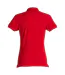 Womens/ladies Plain Polo Shirt Red Clique-2