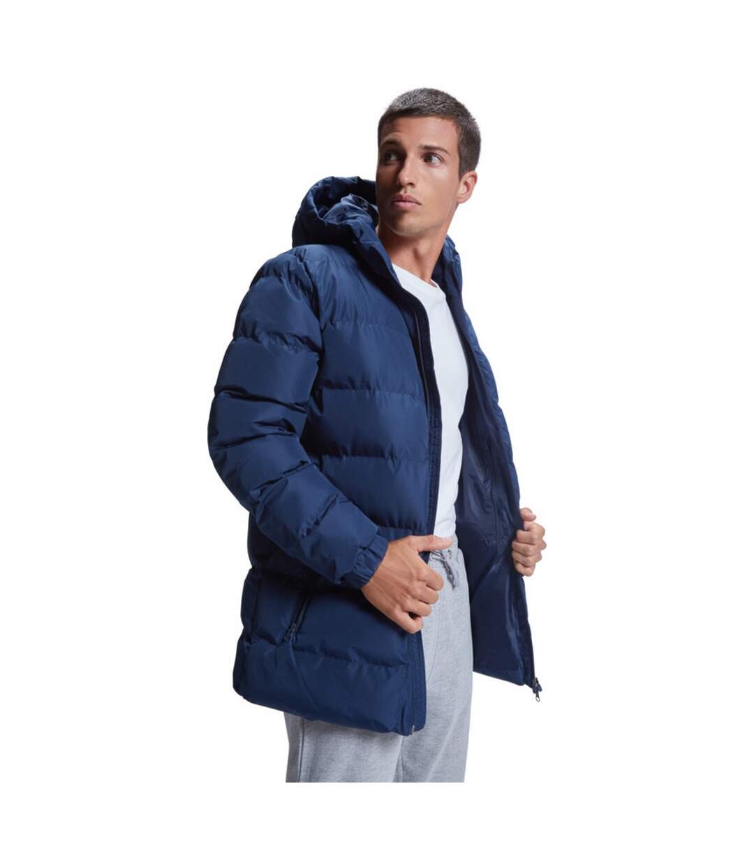 Unisex adult nepal insulated parka navy blue Roly