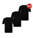 Lot De 3  T-shirts Motif/style Logo Brodé Homme Noir Boss-1