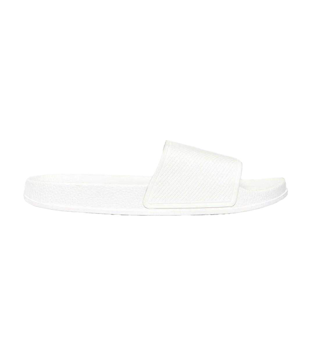 Mens Arlo Slides White Threadbare-1