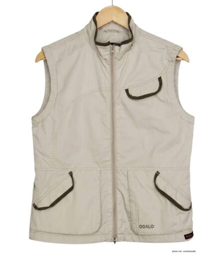 OGALO 211260U001 Gilet sans manches pour femme : Confort naturel en pur coton et élégance décontractée