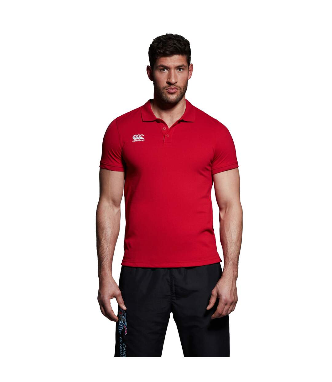 Mens Waimak Polo Shirt Flag Red Canterbury-1