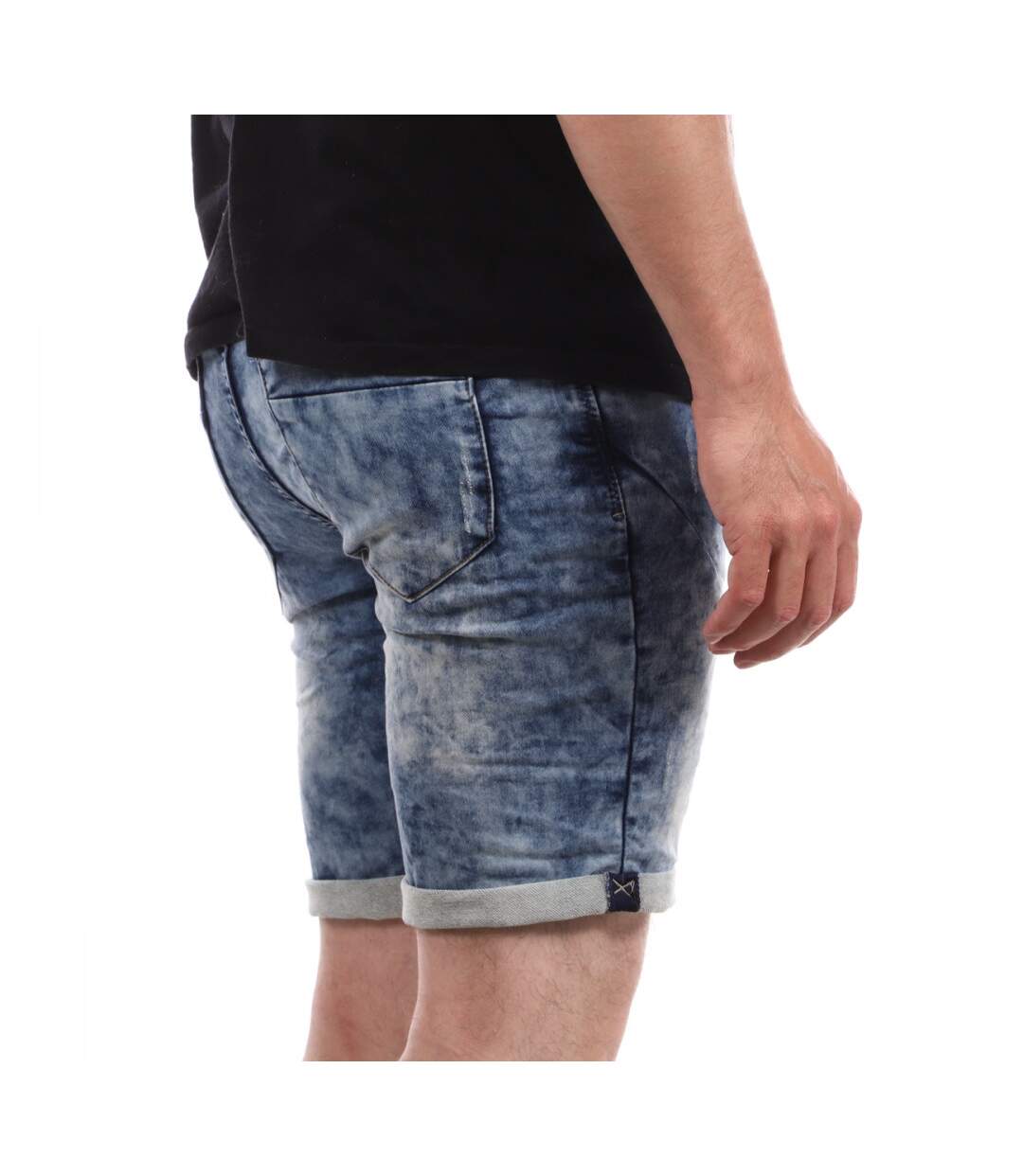 Short en jean Bleu Délavé Homme Sublevel Denim-2