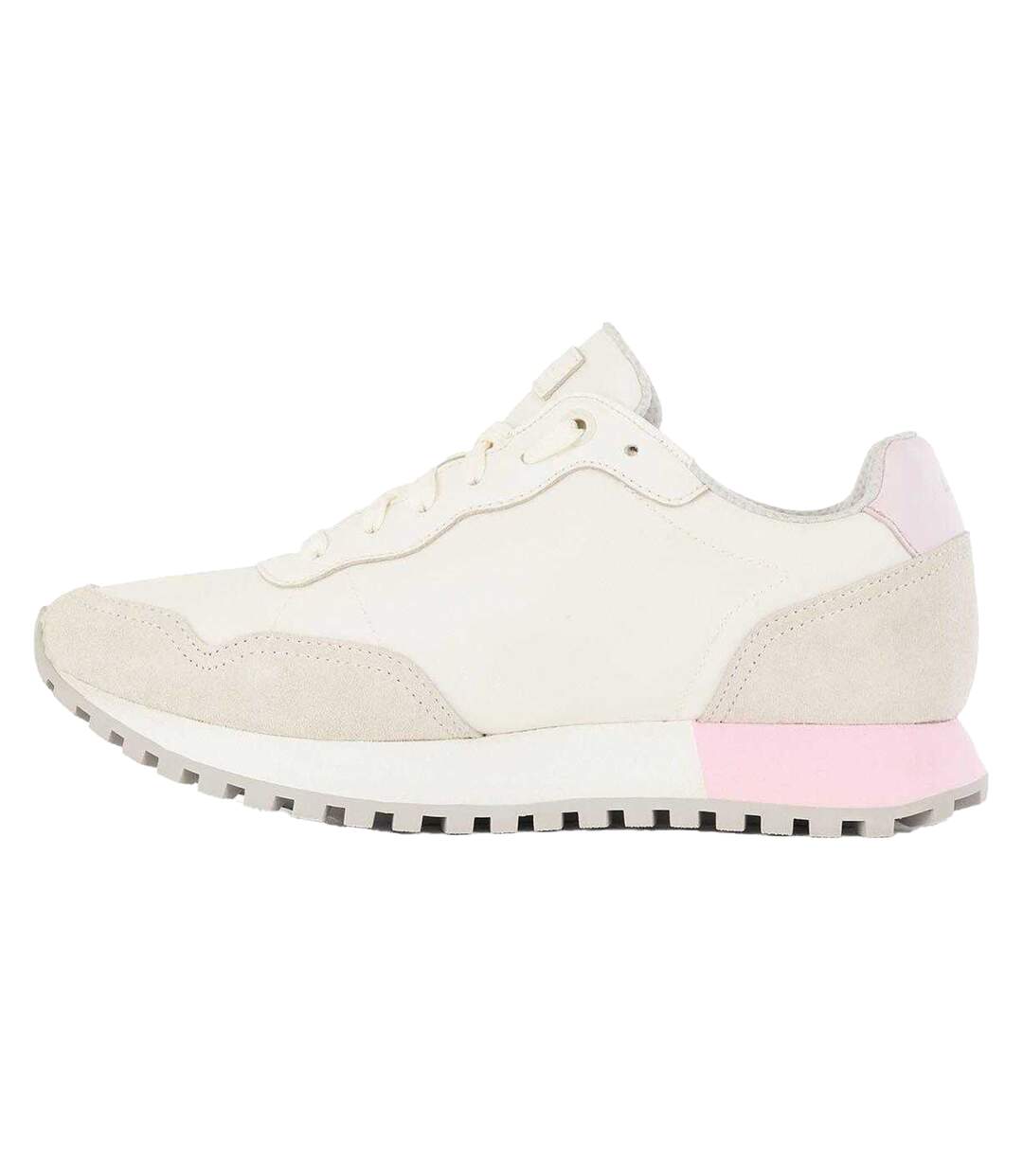 Womens/ladies Parkour Suede Running Shoes White Hugo Boss-3