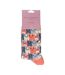 1 Pack Ladies Novelty Dusky Pink Happy Cat Bamboo Socks-2