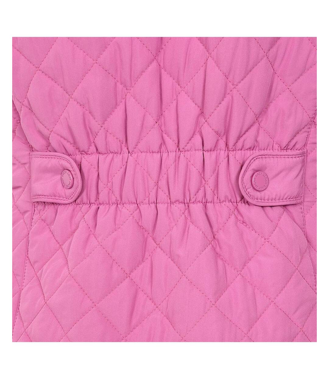 Womens/ladies Quilted Gilet Raspberry Lazy Jacks-3