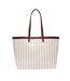 Sac à main écru/bordeaux femme lacoste monogramme - taille unique-2