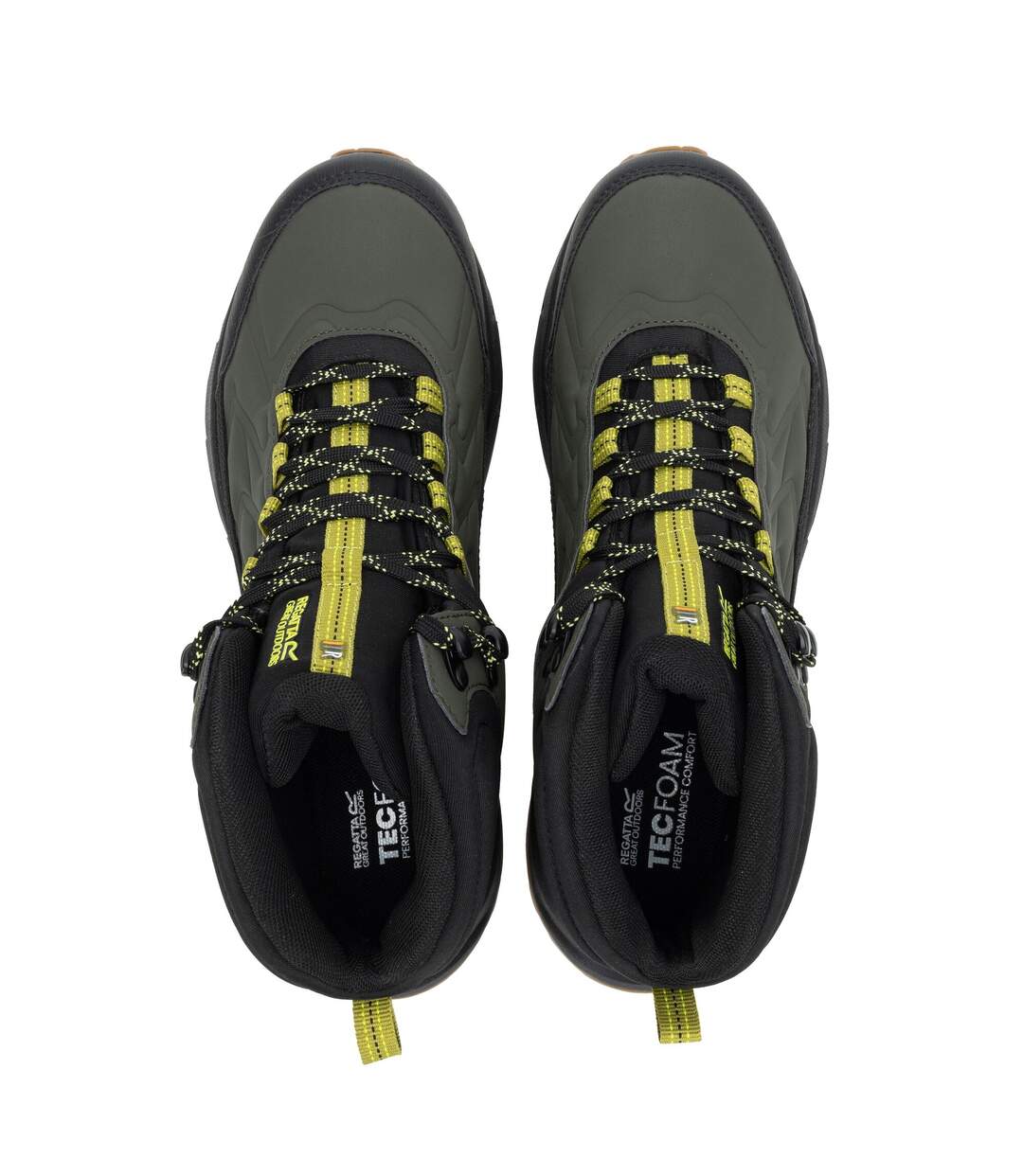 Chaussures Montantes De Marche Onyx Homme Kaki Foncé Vert Cyprès Regatta-4