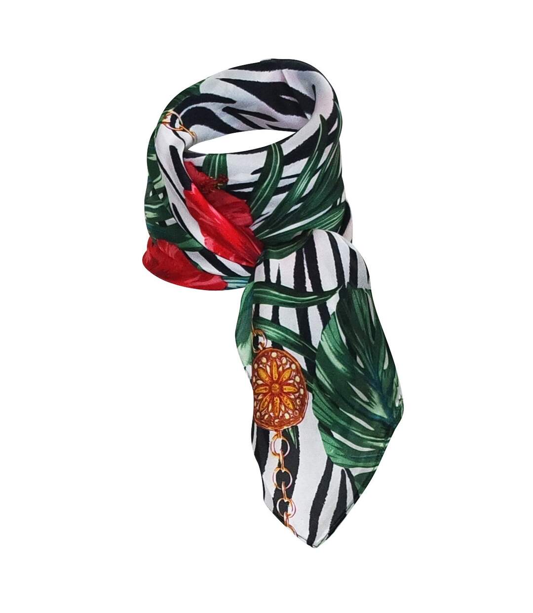 Foulard polysatin HIBISCUS-1