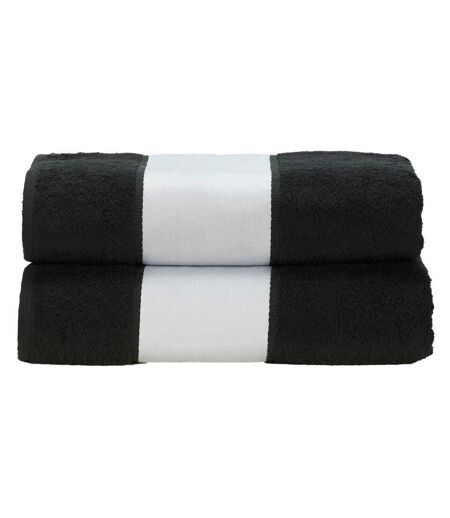A&R Towels Subli-Me Bath Towel (Black) (One Size)