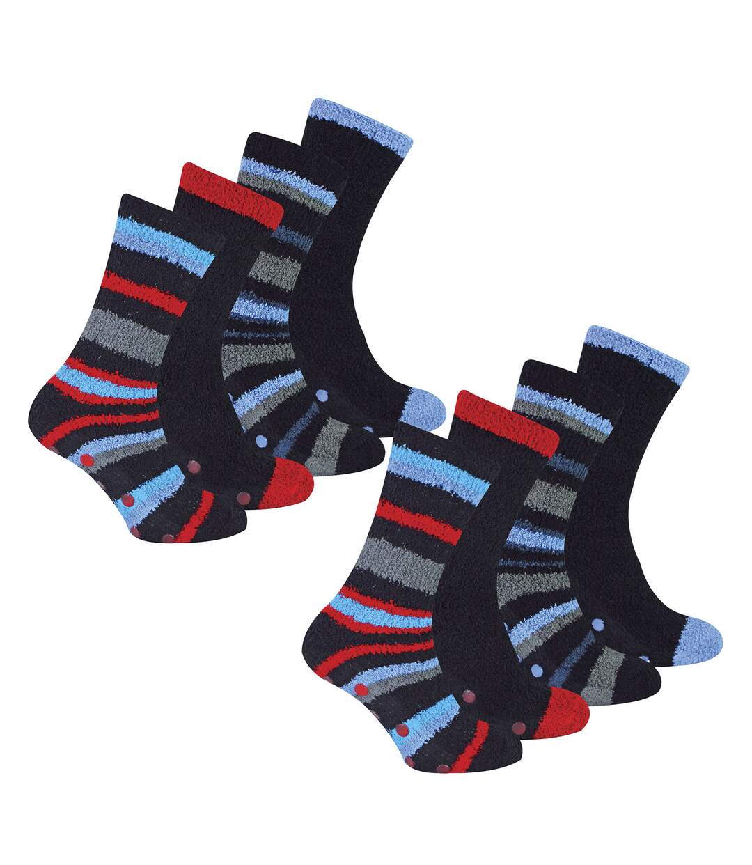 8 Pairs Mens Thick Cosy Bed Socks Non Slip Gripper Warm Winter Slipper Socks-1